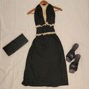 Vintage 70s Yong Innocent backless dress